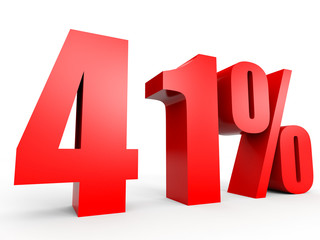 Discount 41 percent off. 3D illustration.