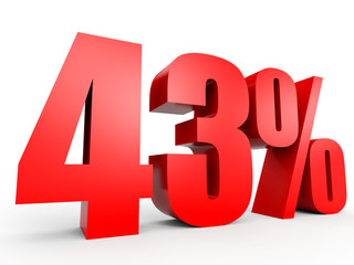 Discount 43 percent off. 3D illustration.