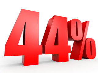 Discount 44 percent off. 3D illustration.