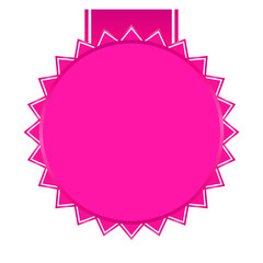 Pink design label