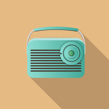 flat vintage radio
