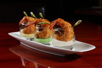 shrimp fried with powder 