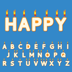 Birthday candles letters