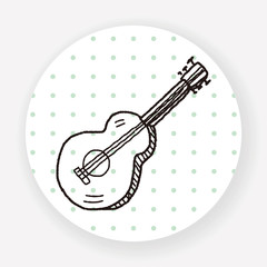 Naklejka premium Doodle Guitar