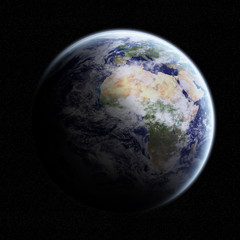 View of the planet Earth in space