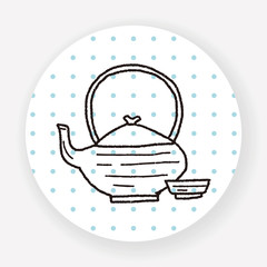 Obraz premium teapot doodle