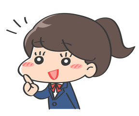 学生　女の子　ポイント