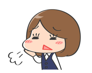 事務　OL　女性　表情