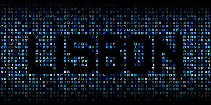 Lisbon text on hex code illustration