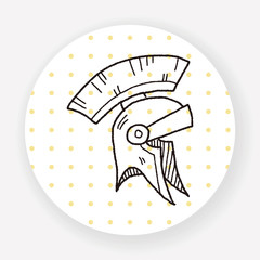 knight helmet doodle