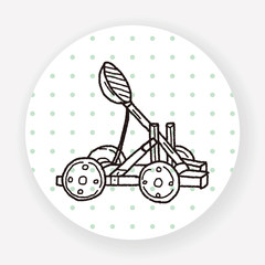 Fototapeta premium Trebuchet doodle