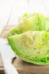 Cutted iceberg lettuce