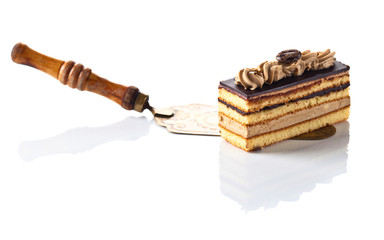 Coffee cake isolated on white