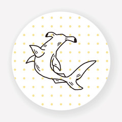 Hammerhead shark doodle
