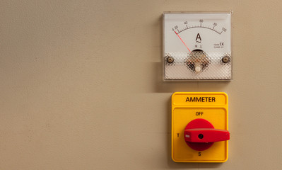 Amp meter with display and selector switch