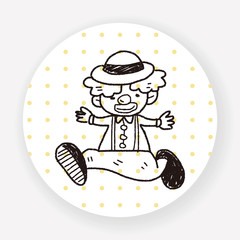 clown doodle drawing