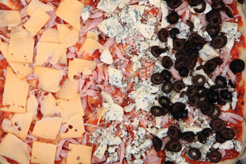 raw home made pizza before baking