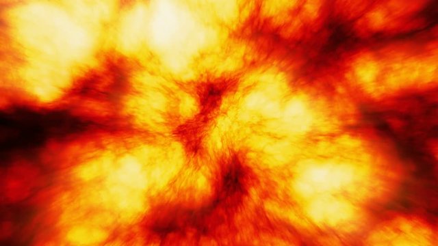 Sun surface, Slow motion massive fireball explosions seamless loop