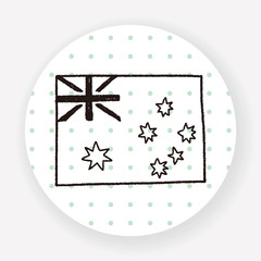 australia flag doodle