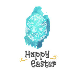 Easter background with watercolor elements.
