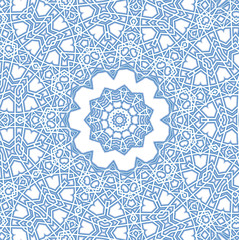 Abstract blue pattern on white