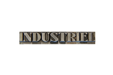 Industriel / caracteres d'imprimerie en plomb 