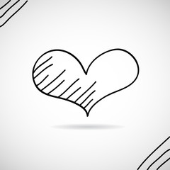 Hand drawn heart 3 great for any use. Vector EPS10.