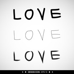 Love hand drawn great for any use. Vector EPS10.