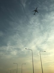 airplane into sky