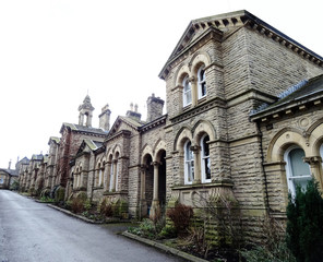 Fototapeta na wymiar Traditional architecture in Saltaire, England