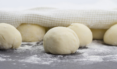 Asian cuisine. Rice dough ( balls ). Bread.