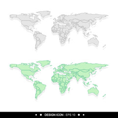 World Map 2 Vector EPS10, Great for any use.