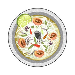 Green Papaya Salad with Fermented Salted Crabs