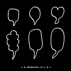 Blank empty speech bubbles set 1 Vector EPS10, Great for any use.