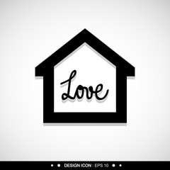 Love home 1 great for any use. Vector EPS10.