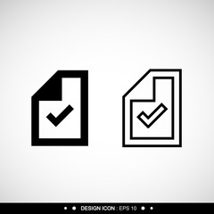 Clipboard right icon 3 great for any use. Vector EPS10.