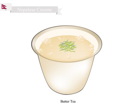 Po Cha or Nepalese Butter Milk with Salted Flavor