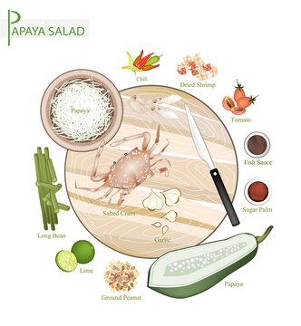 12 Ingredients Thai Green Papaya Salad Recipe