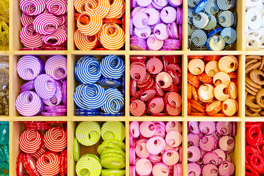 Beads for handmade jewelery or decoration / Nice colorful beads of different forms and colors