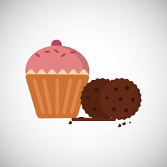 cupcake icon design , vector illustration