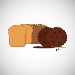 Bread icon design , vector illustration