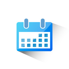 Calendar flat icon isolate on white background vector illustration eps 10