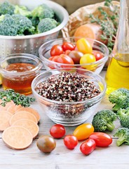 Superfood concept. Detox program ingredients.Healthy eating