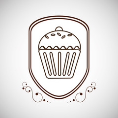 cupcake icon design , vector illustration