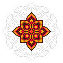 Ugadi and Gudi Padwa mandala line