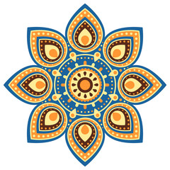 Ugadi mandala flower background