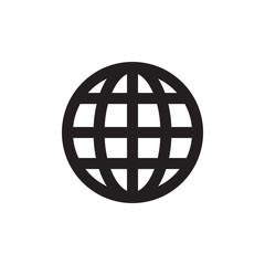 Grid world flat icon isolate on white background vector illustration eps 10