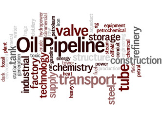 Oil Pipeline, word cloud concept 6