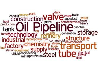 Oil Pipeline, word cloud concept 7