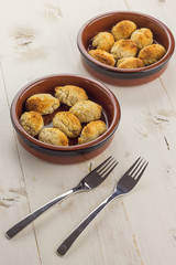 Spanish croquettes filled with ham